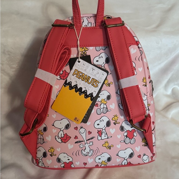 Loungefly Peanuts Snoopy & Woodstock Valentine's Day Mini Backpack - Picture 5 of 6